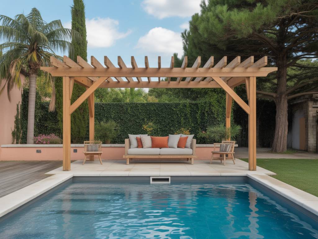 Pergola devant piscine : solutions esthétiques, réglementations et erreurs à éviter pour un aménagement réussi